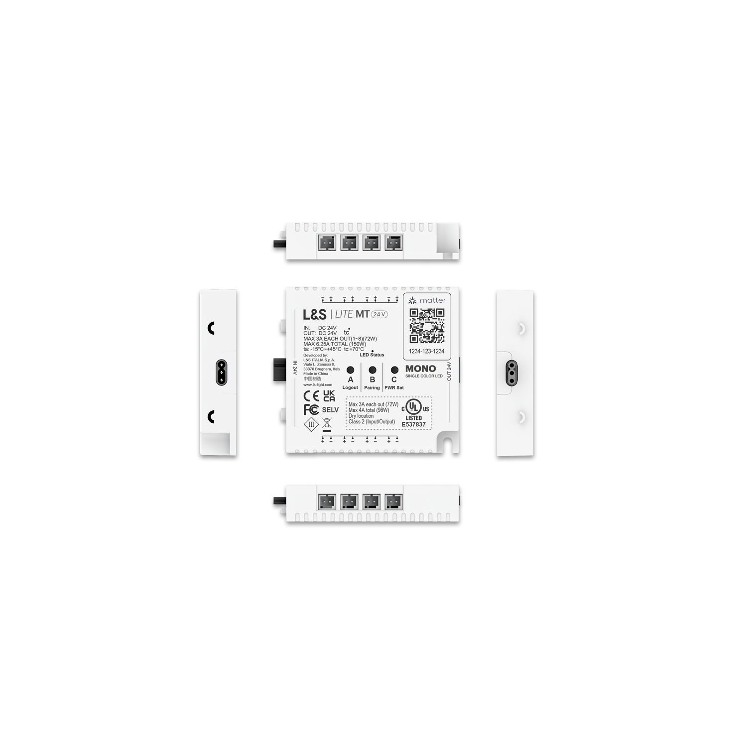 Mec Lite 1-kanaal Matter module 24V mono